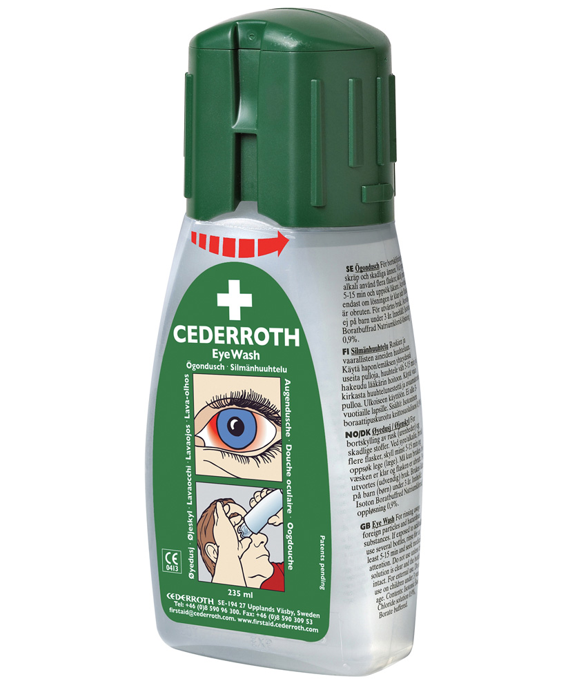 Flaske med øjenskyl, 235 ml, Cederroth